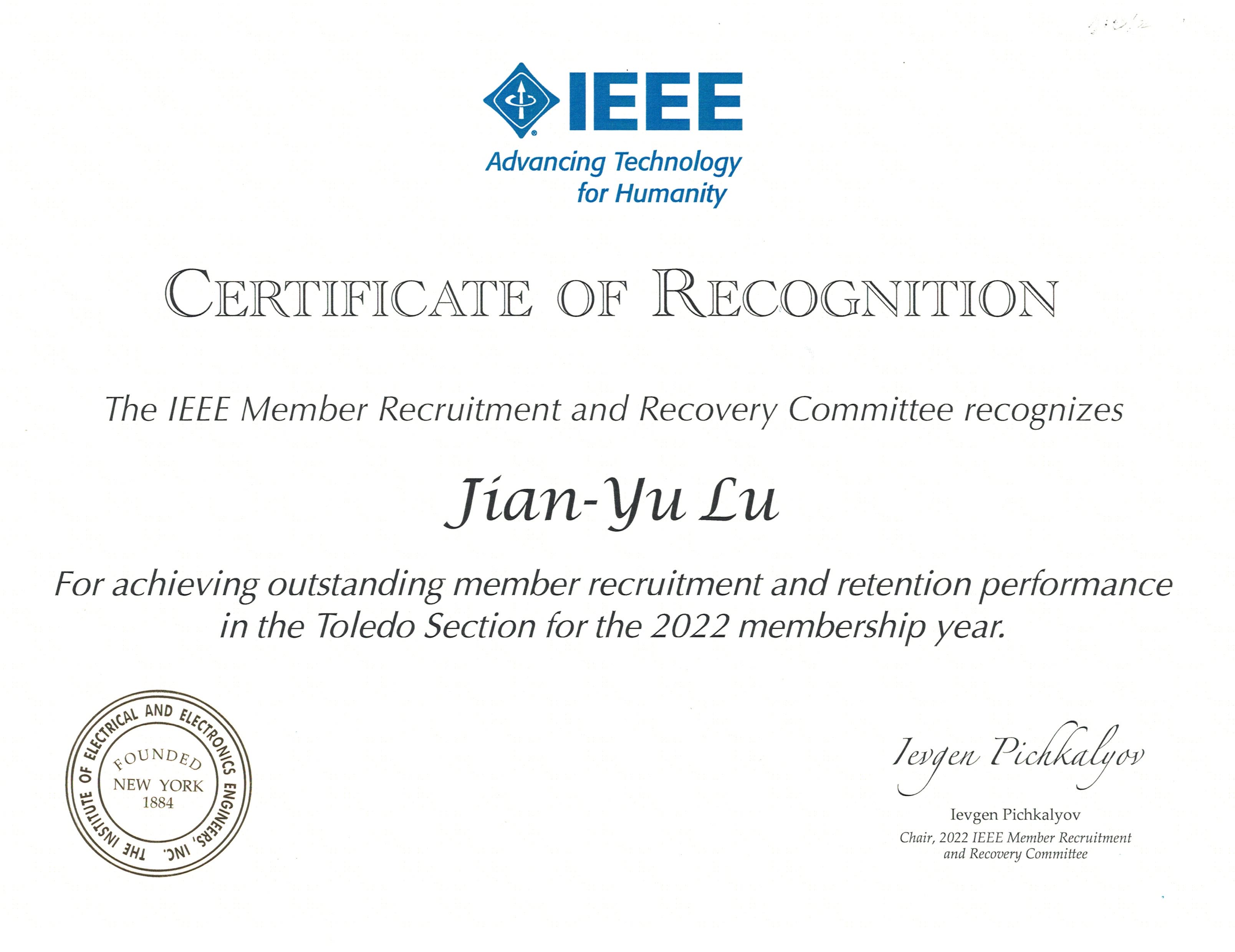 * 2022 IEEE Member Retention *